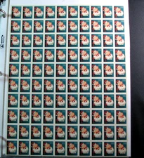 US Christmas Seal Sheet  1951 MH  H344