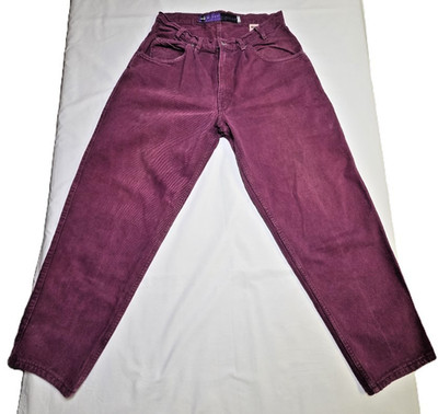 Vintage 90s Levis Silver Tabs Baggy Jeans Burgundy Rare Denim Purple Tag 33x30