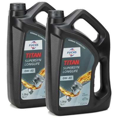 10L FUCHS TITAN SUPERSYN LONGLIFE 0W-40 Motoröl Öl MB 229.5 VW 502/505.00
