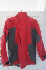 MUSTO Red Waterproof sailing Jacket & Hood  size 10 to 12