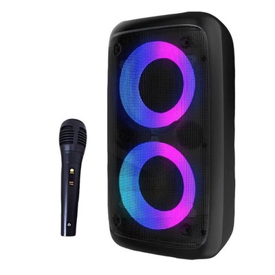 Karaoke Radio FM Bluetooth Lautsprecher Tragbare Drahtlose Mit Mikrofon Lampe Ma