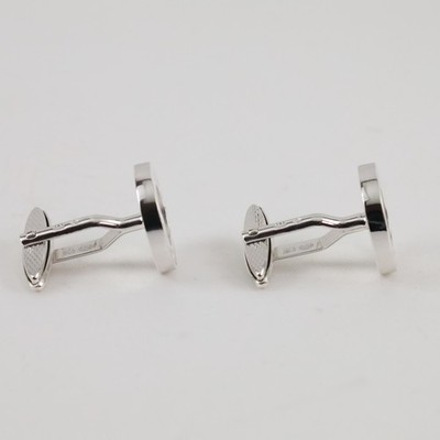 Alfred Dunhill Sterling Silver 925 Button Cufflinks Round Classic