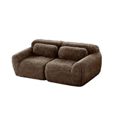 Plush Modular Sectional Sofa for Living Rooms, 2-Seater, Non-Slip Bottom, No