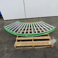 90° Curve Gravity Roller Conveyor Section 22" BF 76" Long
