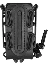 SABADO Black Pistol 9mm Magazine Pouch Softshell Mag Holder Elastic Belt Clip