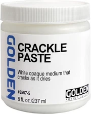 Crackle Paste by GOLDEN, 8 fl. oz. Jar, 8 Fl Oz (Pack of 1), White 