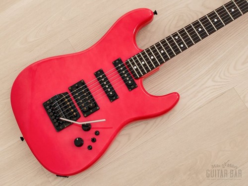 1985 B.C. Rich NJ Series ST-III SSH Superstrat Fluorescent Pink w/ Kahler