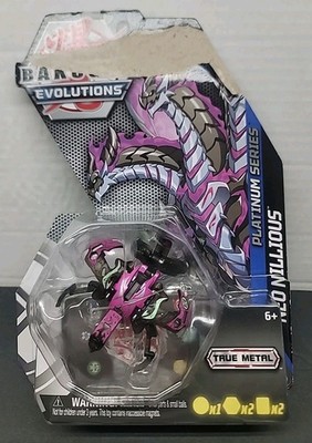 New NEO NILLIOUS Bakugan EVOLUTIONS Platinum Series Figure BLACK PINK True Metal