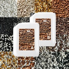 Tappeto di pietra resina epossidica set interno ed esterno (circa 56 kg / 4-5 m²) | 16 colori | 50 kg 