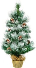 2FT/60CM Christmas Tree, Small Artificial Xmas Trees with Pine Cones and...