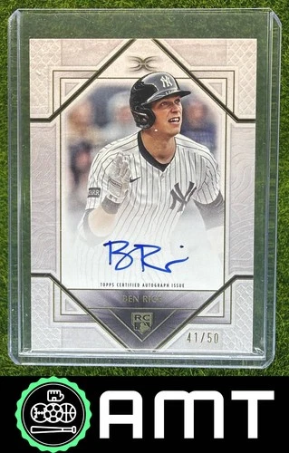 Ben Rice RC Auto 2025 Topps Definitive 41/50 Rookie Yankees