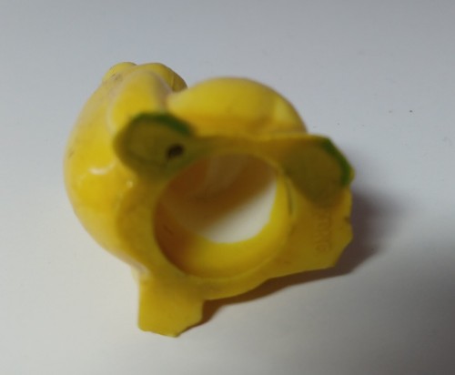 Plastic Toad Gold Yellow Set Of 4 Frog Figurines Hong Kong Miniature 1.5" - Picture 8 of 10