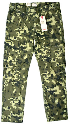 Levis Camo Cargo Jeans 502 Taper Hybrid Cargo Pants Mens Size 38 x 30 Stretch | eBay