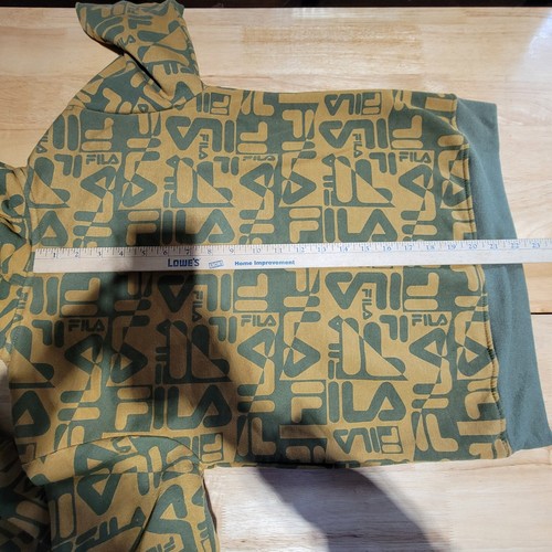 Fila Big Boys Fleece Hoodie Size L(14/16) Long-Sleeve Pullover Cargo Green - Picture 11 of 13
