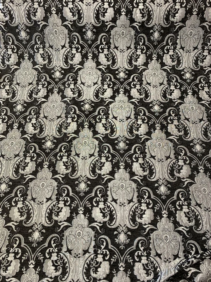 Drapery and Upholstery Chenille Fabric By the Yard Elegant Damask Pattern 58" w - Image 2 of 4
