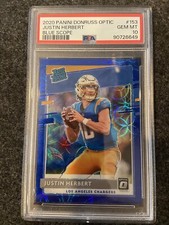 2020 PANINI DONRUSS OPTIC Justin Herbert Blue Scope #153 Rookie PSA 10 Gem Mint