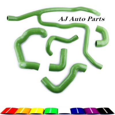 For 1988-1993 BMW E30 M20 325 325i 6cy Silicone Coolant Radiator Hose Green