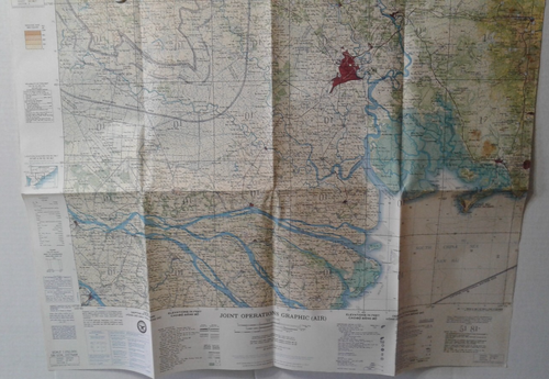US Army Joint Operations Graphic Air Map SIA GON Vietnam War 1967 SIGON - Bild 2 von 12