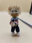 Vintage Cabbage Patch Kid MINI CLIP-ON Hugger Doll Blonde Hair Boy  3 1/2in Tall