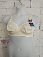 Bali Double Support Bra size 40B Ivory Wireless Back Smoothing Adj Strap New Tag