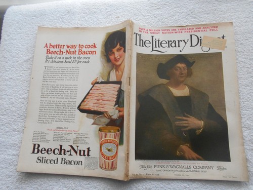 THE LITERARY DIGEST Magazine-OCT 11,1924-CHRISTOPHER COLUMBUS
