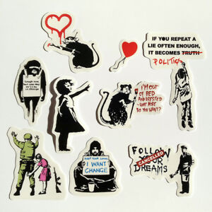 bansky inspired heart wall and car art decal vinyl sticker decall 