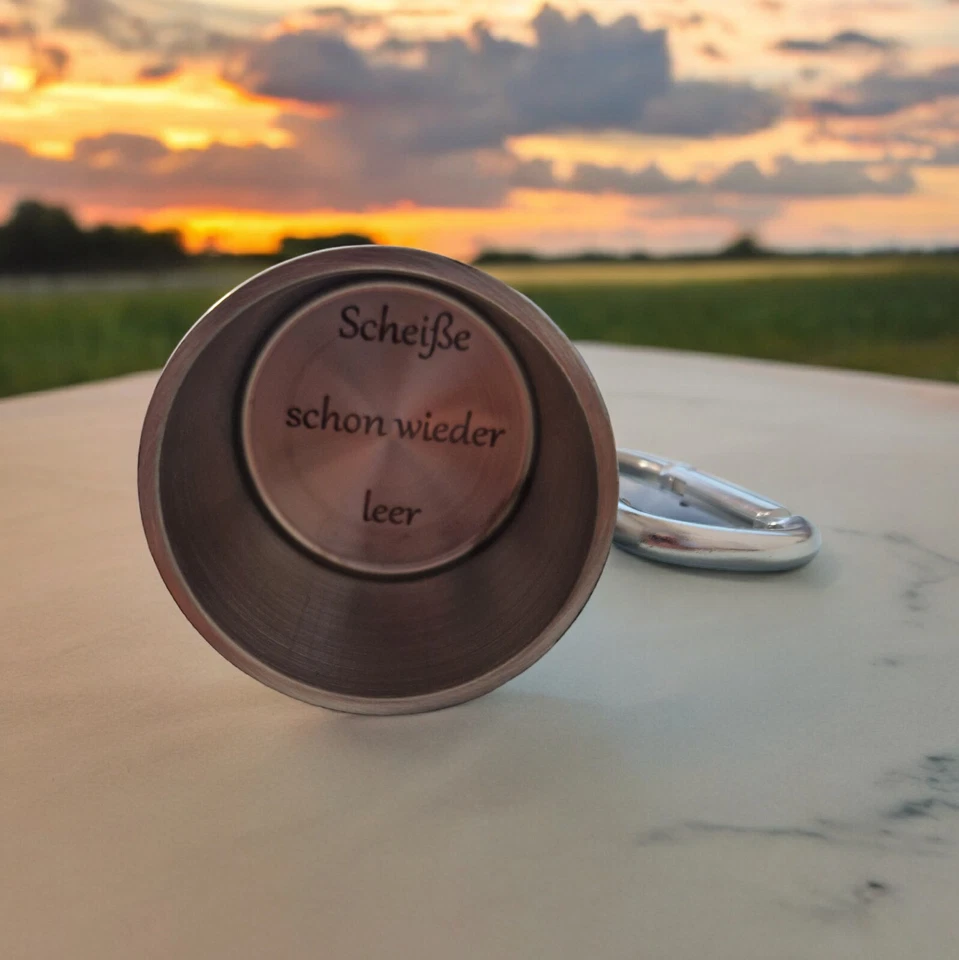 Dein Edelstahlbecher mit Karabinerhaken und deinem Namen ca. 200ml - Bild 3 von 3