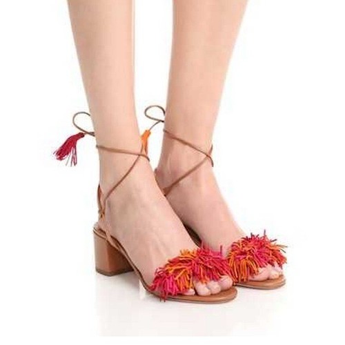 Aquazzura Wild Thing Strappy Fringe Lace Up Sandal In Whiskey Multi 10 785 Ebay Aquazzura Wild Thing Strappy Fringe Lace Up Sandal In Whiskey Multi 10 785 Ebay