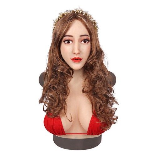 Copricapo in silicone viso dolce con seno in silicone liquido coppa C CD - Picture 3 of 10