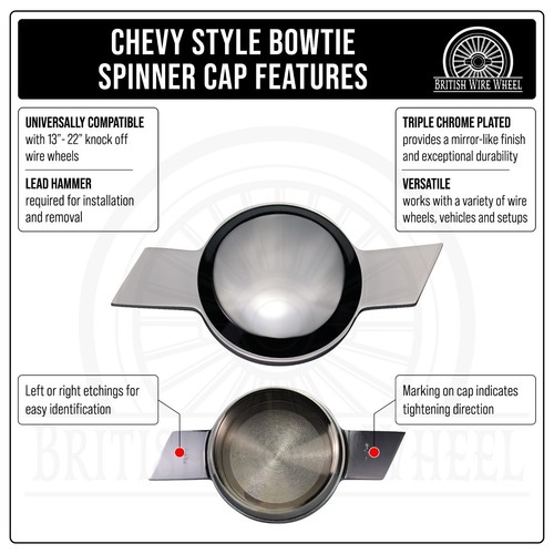 14x7 Rev 100 Spoke Straight Lace Lowrider Wire Wheels, Chevy KO Caps, Set of 4 - Picture 26 of 94