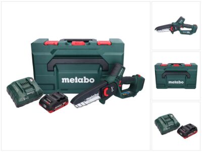 Metabo MS 18 LTX 15 Gehölzsäge 18 V 15 cm 5 m/s + 1x Akku 4 Ah + Lader + metaBOX
