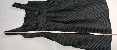 Banana Republic Damen schwarz weiß gepunktet ärmellos Etuikleid Größe 2 - Bild 3 von 5