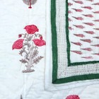 Indian Hand Block Print Quilt Jaipuri razai Cotton Quilt Reversible Floral Print