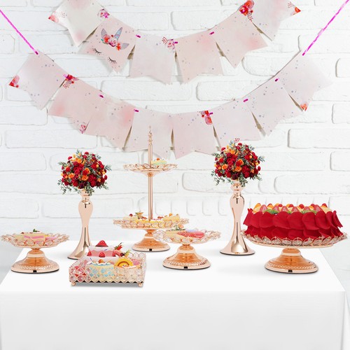 Wedding Cake Stand Round Cupcake Stands Dessert Plate Dessert Pedestal NEW USA - Picture 3 of 41