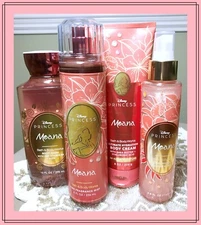 Bath & Body Works DISNEY PRINCESS Moana Diamond Shimmer Mist Body Cream Wash 4pc