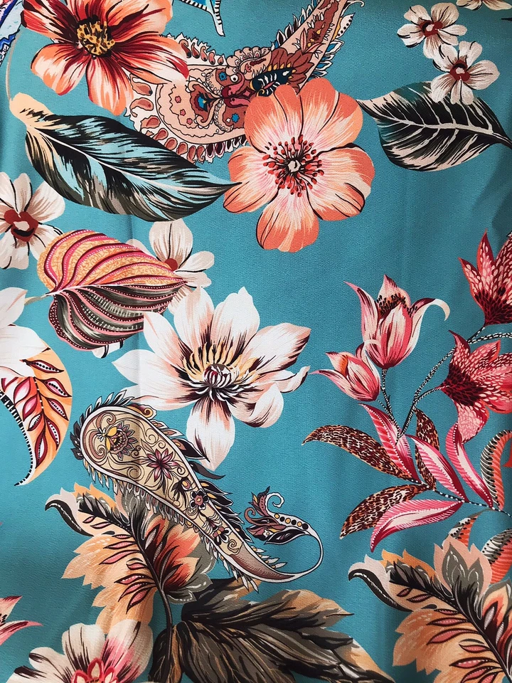 Hochwertig  High-Fashion Seide Satin Stoff Meterware von Mariotti Italien - Bild 4 von 4