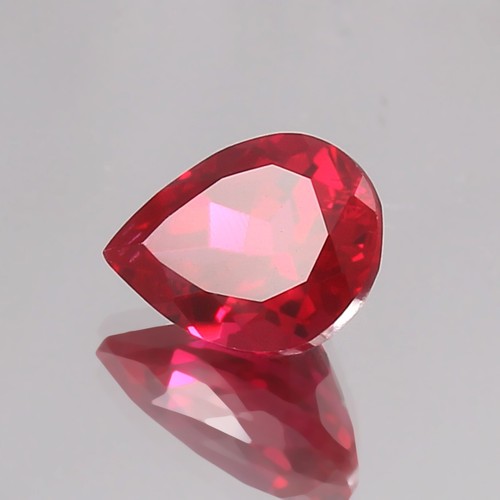 AAA Flawless Pigeon Red Mozambique Ruby Pear Cut Loose Gemstone | 10x7mm - Picture 2 of 21
