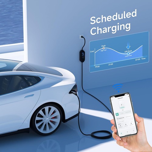 AFYEEV Portable Level 1/2 32A NACS Charger for Tesla NEMA 14-50 Plug 25ft Cable - Picture 3 of 15