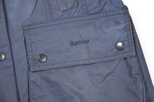 Women's Barbour Beadnell Jacket Wax Blue England Classic Size 12 - Picture 16 of 21