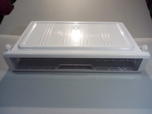 weiße Kunststoffschublade, Rollen, Ziehen, Tablett, Samsung RF28JBEDBSG Flex Zone, - Bild 10 von 12