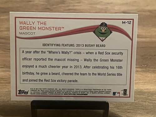 2014 Topps Opening Day Mascot Insert 4 Card Lot Wally Mr Met Fredbird Paws - Picture 3 of 9