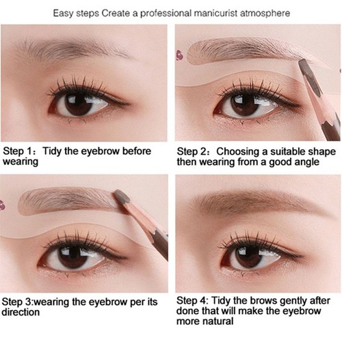 Fashion Eye Template Eyebrow Stencil Shaper Makeup Tools Grooming - Picture 3 of 4