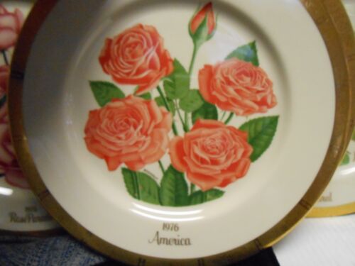 7 Gorham All American Rose Collector Limited Edition 10 1/2" Dinner Plates - Picture 12 of 12