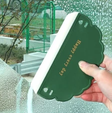 3-Piece Glass Window Mirror Squeegee –Car, Shower, Wall Soap Cleaner Wiper Brush