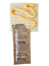 USGI Ration Component: Jalapeno Cheddar Cheese Spread - 12, 24, 48 & 100 Packs!