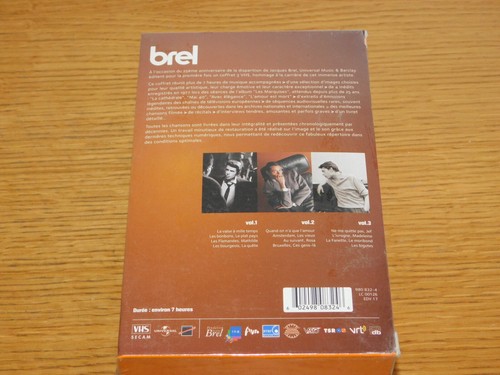 COFFRET 3 CASSETTE VHS musique JACQUES BREL comme quand on était beau JP LELOIR - Photo 6/7