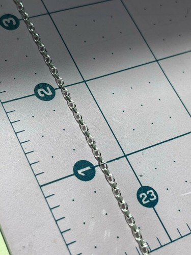 925 Sterling silver chain by the foot footage bulk DIMOND cut ROLO 2.77 x 1.8 mm - Picture 5 of 12