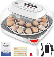 24 Eggs Incubators for Chicken Eggs w/4 Modes, 360  View, Automatic Egg Turning