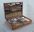 Mappin & Webb Sheffield Rattail Besteck im Besteckkasten 79 tlg. für 8 Personen