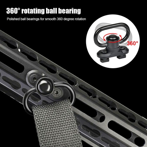 Heavy Duty QD Sling Swivel Adapter Mount 1.25" for MLOK Handguard US - Picture 11 of 13